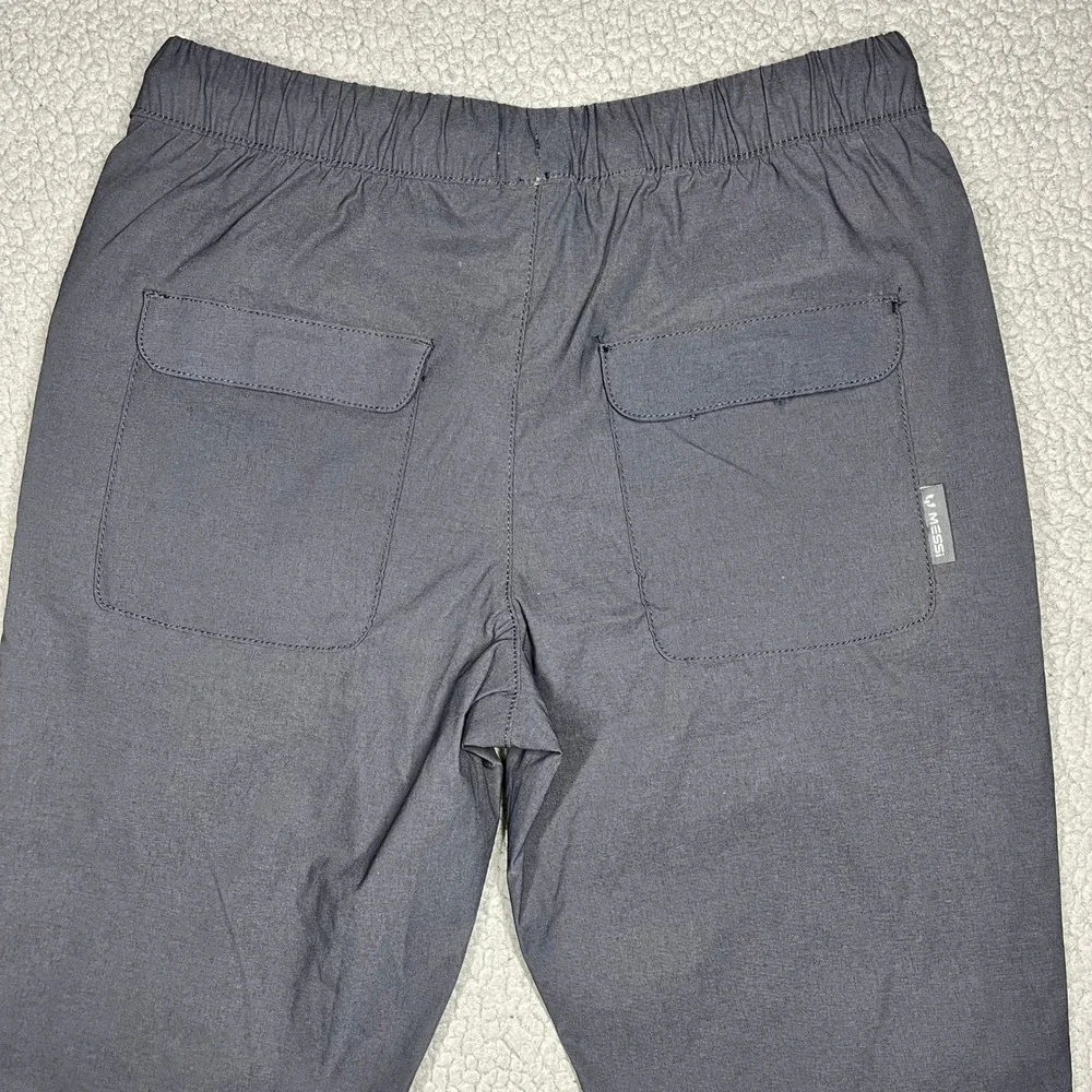 Messi Collection Mens Small Black Cargo Jogger Pants Tapered Athletic Stretch